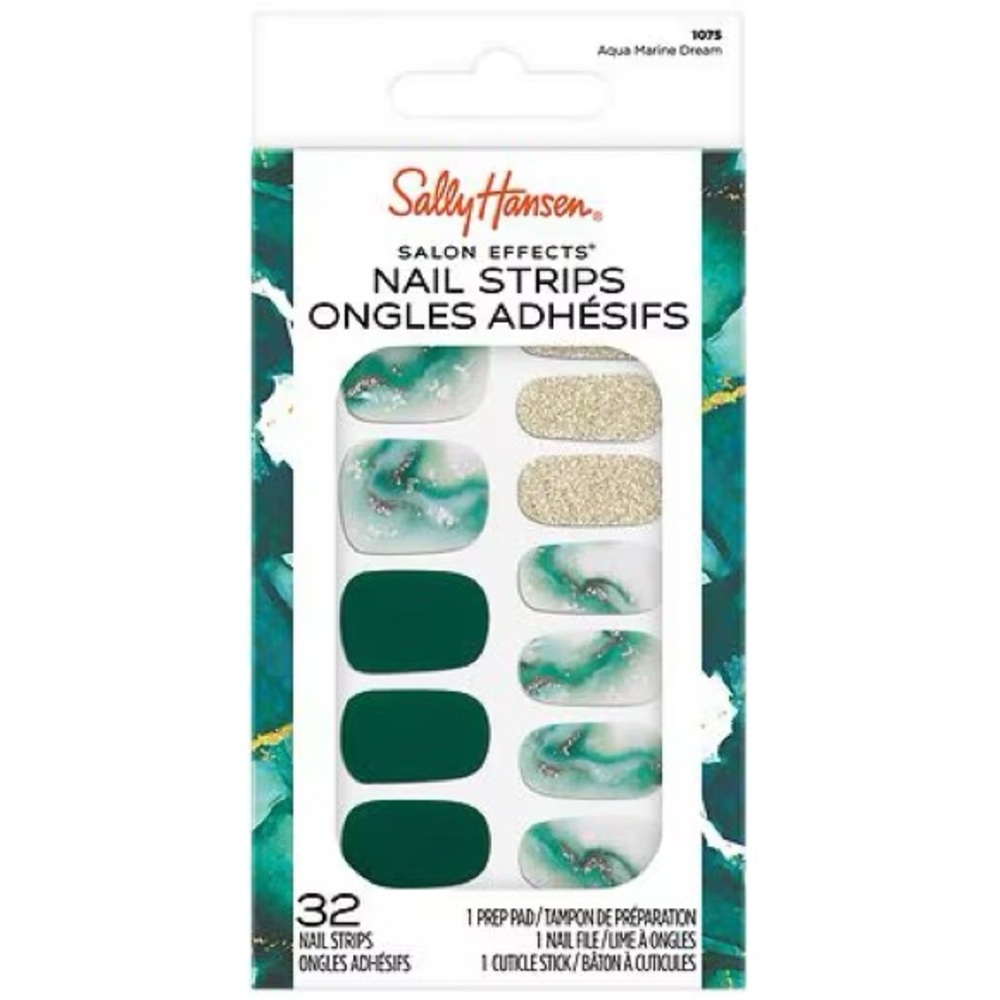 Sally Hansen Nail Strips - Aqua Marine Dreams - New in Box